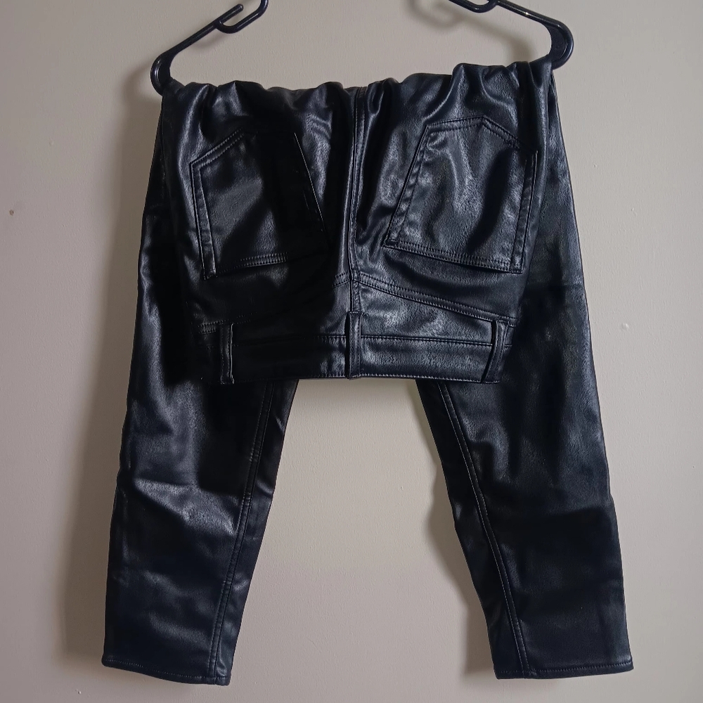 Black Faux Leather Pants